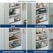 Sauder Cottage Road Engineered Wood 3-Shelf Bookcase in Soft White