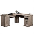 Sauder Barrister Lane Engineered Wood L-Desk in Salt Oak Finish