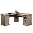 Sauder Barrister Lane Engineered Wood L-Desk in Salt Oak Finish
