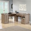 Sauder Barrister Lane Engineered Wood L-Desk in Salt Oak Finish