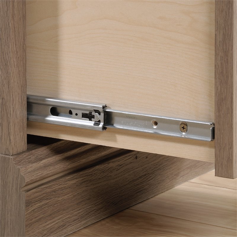 Sauder Barrister Lane Engineered Wood Executive Desk in Salt Oak