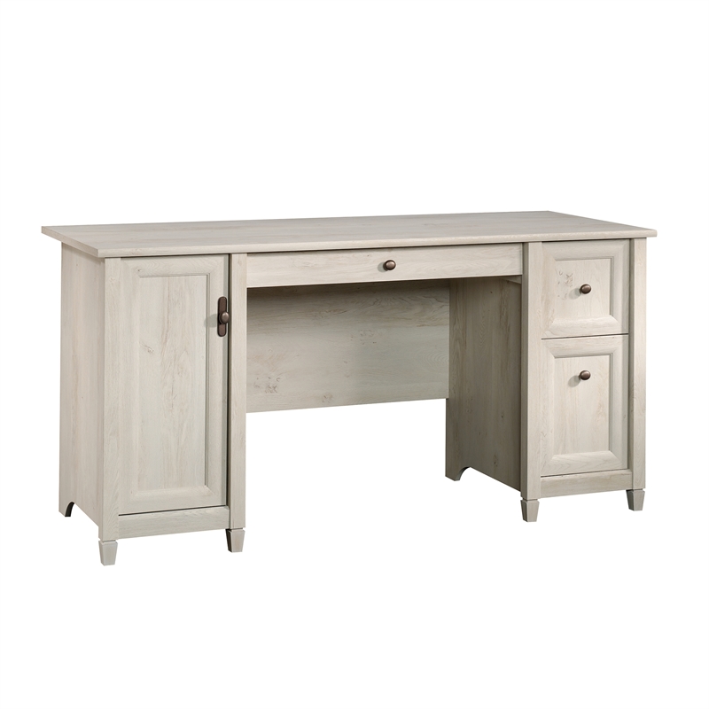 Sauder Edge Water Engineered Wood Computer Desk in Chalked Chestnut