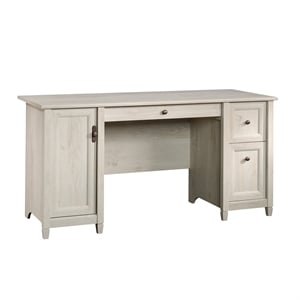Sauder Edge Water Engineered Wood Computer Desk in Chalked Chestnut