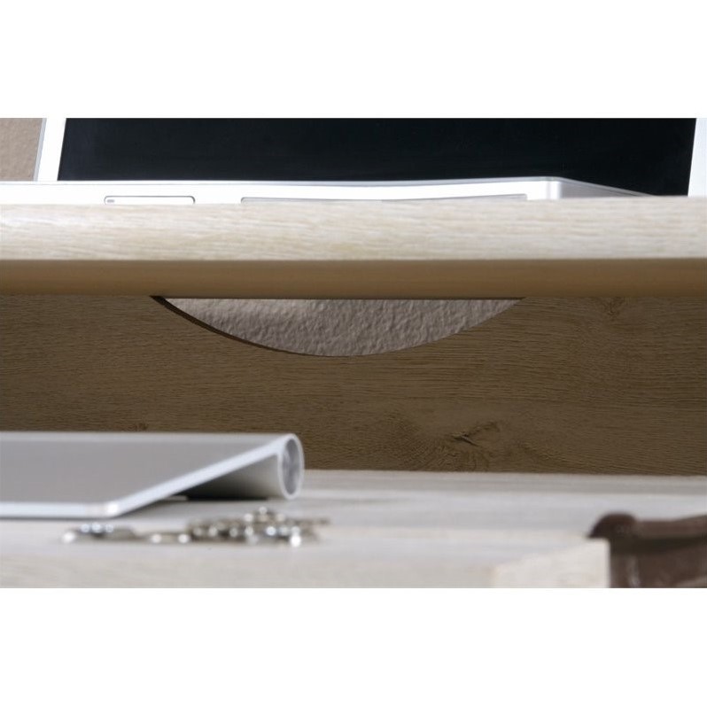 Sauder Edge Water Engineered Wood Computer Desk in Chalked Chestnut