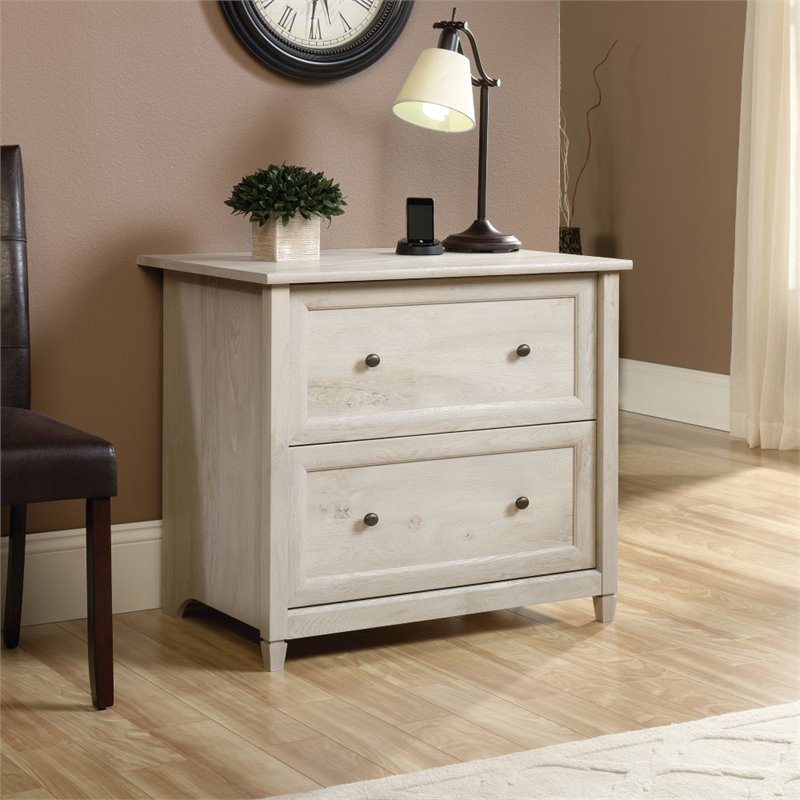 Sauder Edge Water Engineered Wood 2-Drawer File Cabinet in Chalked Chestnut