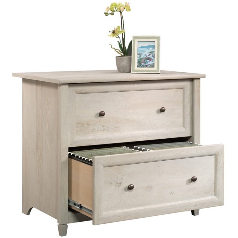 Sauder Edge Water Engineered Wood 2-Drawer File Cabinet in Chalked Chestnut