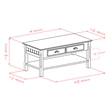 Winsome Timber 2 Piece Coffee and End Table Set in Black Beechwood