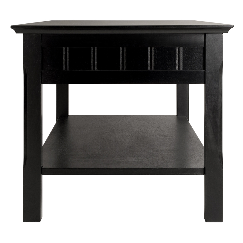 Winsome Timber 2 Piece Coffee and End Table Set in Black Beechwood