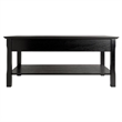 Winsome Timber 2 Piece Coffee and End Table Set in Black Beechwood