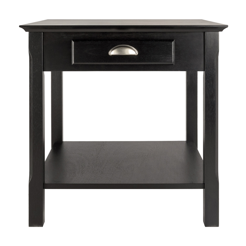 Winsome Timber 2 Piece Coffee and End Table Set in Black Beechwood
