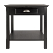 Winsome Timber 2 Piece Coffee and End Table Set in Black Beechwood