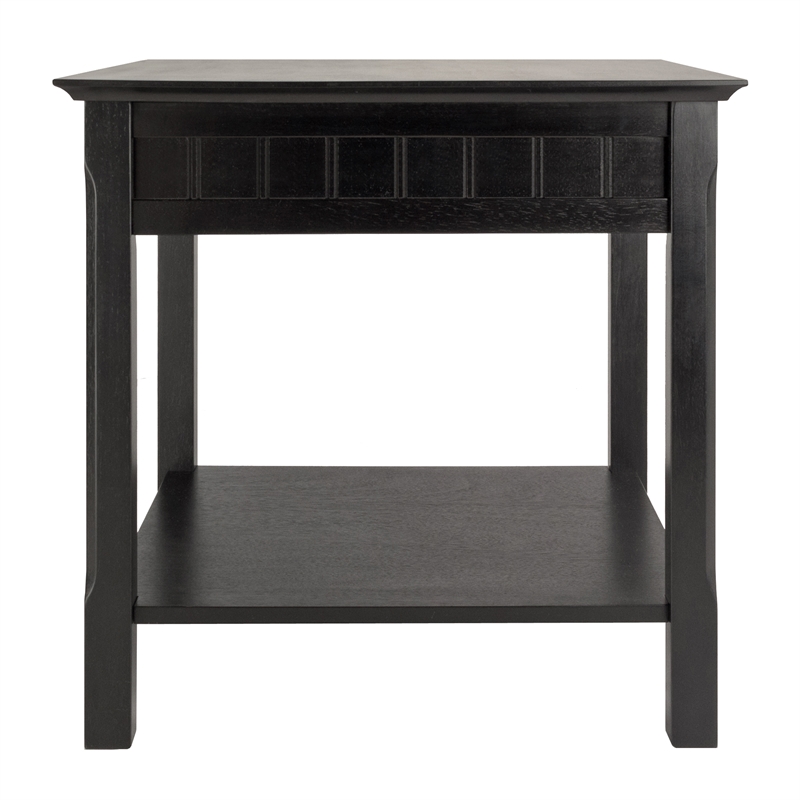 Winsome Timber 2 Piece Coffee and End Table Set in Black Beechwood