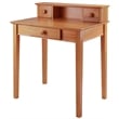 Winsome Studio Transitional Solid Wood Writing Desk with Hutch in Honey Brown