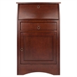 Winsome Regalia Transitional Solid Wood Secretary Desk in Antique Walnut