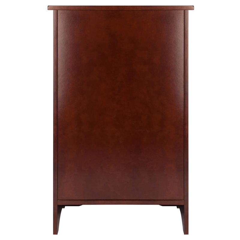 Winsome Regalia Transitional Solid Wood Secretary Desk in Antique Walnut