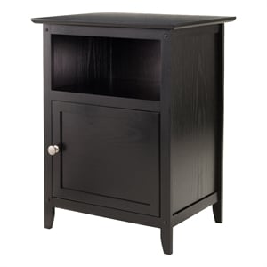 Winsome Henry Transitional Solid Wood End Table Wood in Black