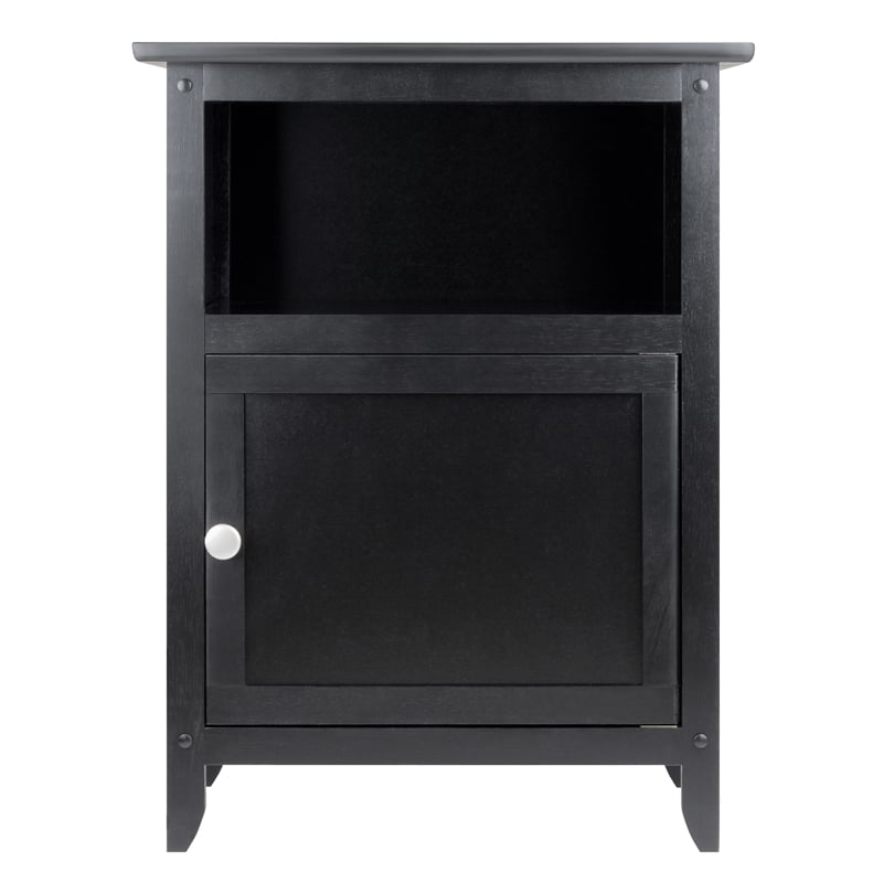 Winsome Henry Transitional Solid Wood End Table Wood in Black