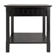 Winsome Timber Transitional Solid Wood End Table with 1-Drawer in Black