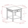 Winsome Timber Transitional Solid Wood End Table with 1-Drawer in Black