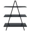 Winsome Aaron 3-Tier A-Frame Contemporary Solid Wood Book Shelf in Black