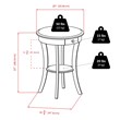 Winsome Sasha Round Solid Wood End Table with Drawer Curved Legs in Black