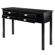 Winsome Timber Transitional Solid Wood Console Table in Black