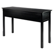 Winsome Timber Transitional Solid Wood Console Table in Black