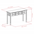 Winsome Timber Transitional Solid Wood Console Table in Black