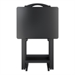 Winsome Alex 5-Piece Transitional Solid Wood TV Table with Stand in Black
