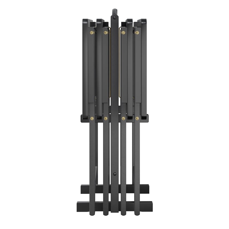 Winsome Alex 5-Piece Transitional Solid Wood TV Table with Stand in Black