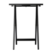 Winsome Alex 5-Piece Transitional Solid Wood TV Table with Stand in Black