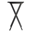 Winsome Alex 5-Piece Transitional Solid Wood TV Table with Stand in Black