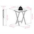 Winsome Alex 5-Piece Transitional Solid Wood TV Table with Stand in Black