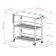 Winsome Radley Foldable Butcher Block Solid Wood Kitchen Cart in Light Oak