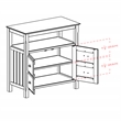 Winsome Timber Transitional Solid Wood Buffet Table in Black