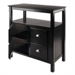 Winsome Timber Transitional Solid Wood Buffet Table in Black