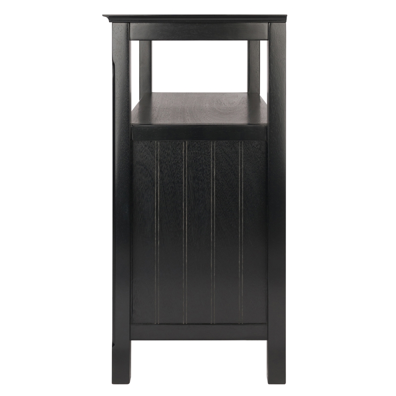 Winsome Timber Transitional Solid Wood Buffet Table in Black