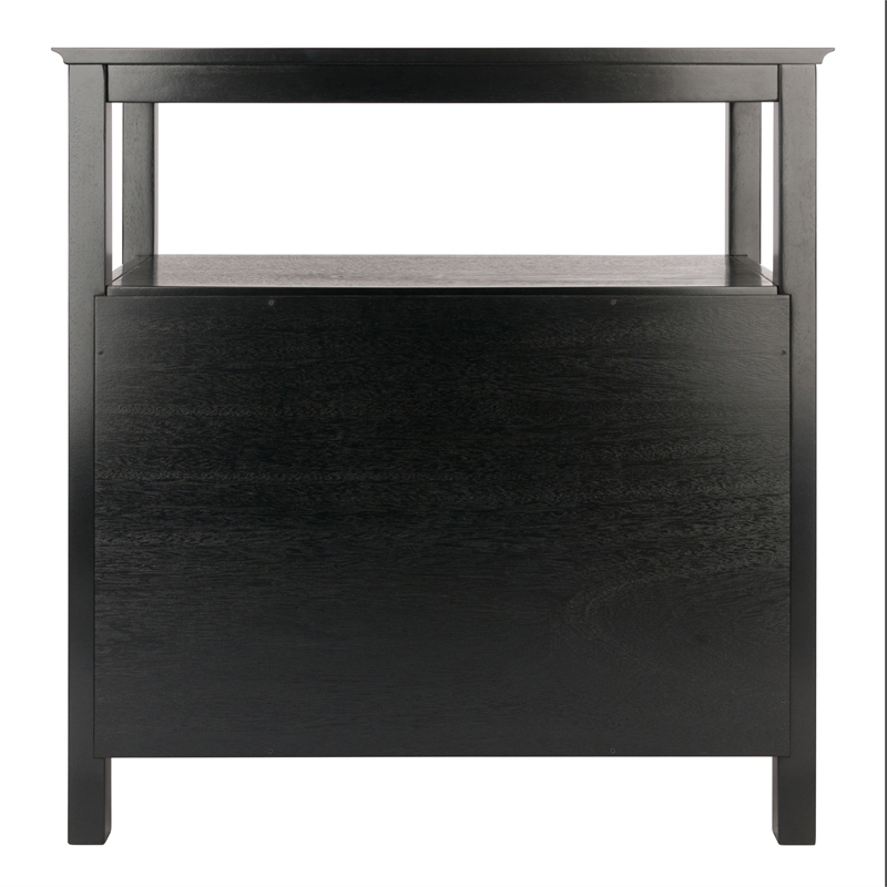 Winsome Timber Transitional Solid Wood Buffet Table in Black