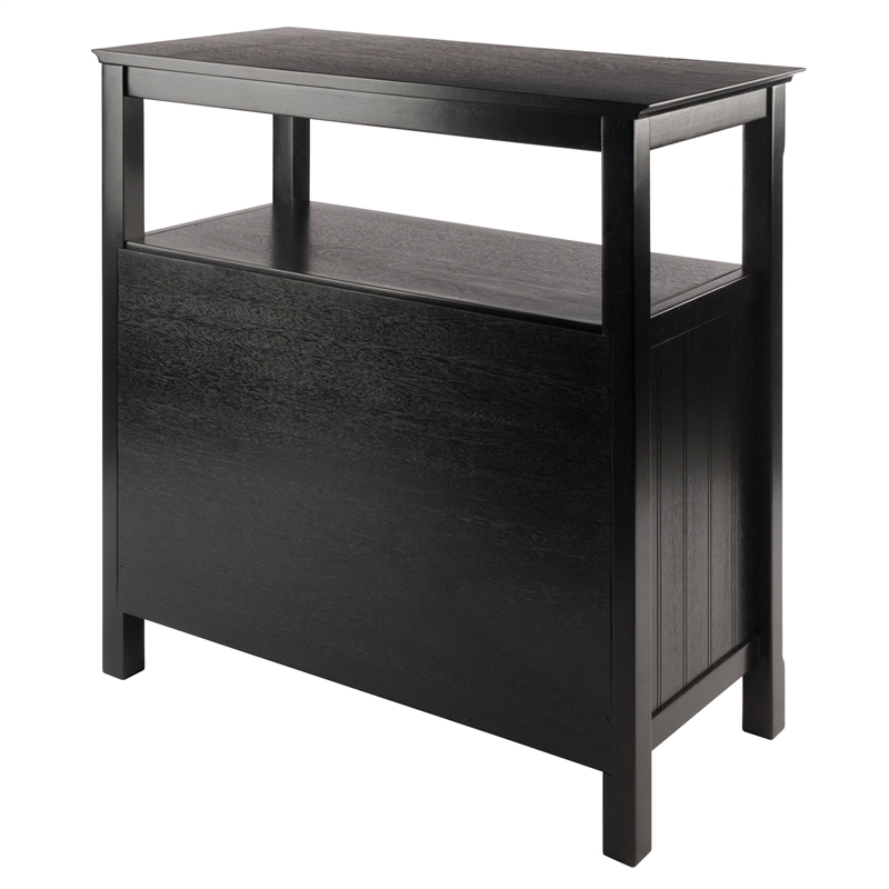 Winsome Timber Transitional Solid Wood Buffet Table in Black