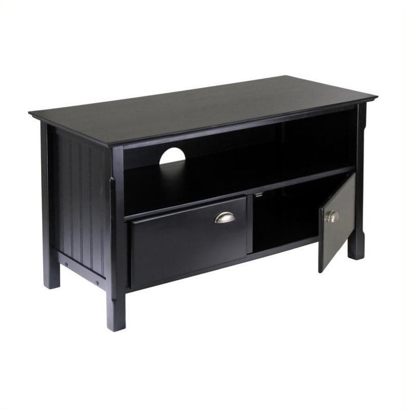   Timber Solid Wood Plasma/LCD Black TV Stand 021713202444  