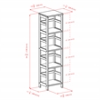 Winsome Capri 4-Section Tall Transitional Solid Wood Storage Cabinet in Espresso