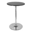 Winsome Spectrum 28&quot Round Contemporary Wood/Metal Pub Table in Black and Chrome