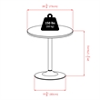 Winsome Spectrum Round Contemporary Wood & Metal Dining Table in Black/Chrome