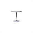 Winsome Spectrum Round Contemporary Wood & Metal Dining Table in Black/Chrome