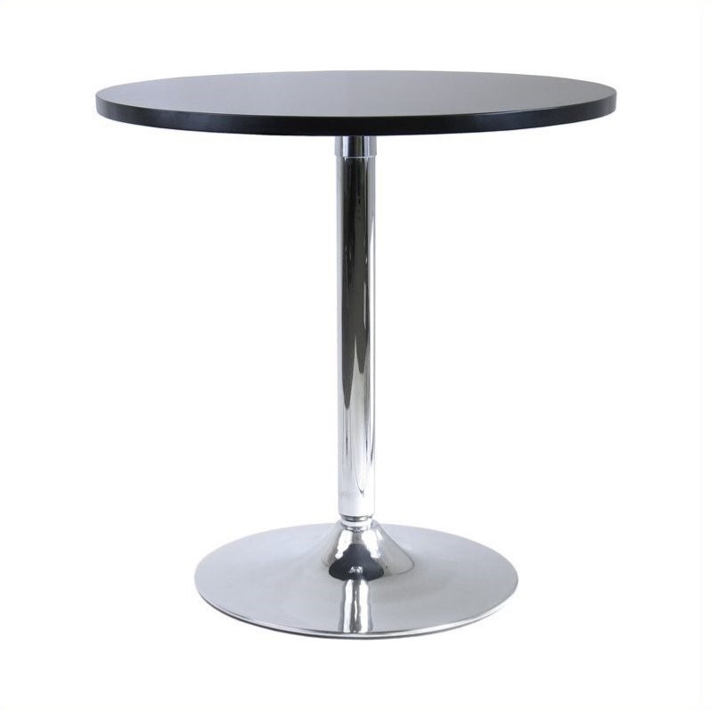 Winsome Spectrum Round Casual Black Dining Table
