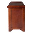 Winsome Verona Storage Solid Wood Bench with 3 Foldable Baskets in Walnut