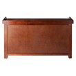 Winsome Verona Storage Solid Wood Bench with 3 Foldable Baskets in Walnut