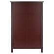 Winsome Milan 3-Tier Medium Solid Wood Storage Book Shelf - Antique Walnut