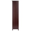 Winsome Milan Tall Solid Wood Storage Book Shelf in Antique Walnut
