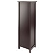 Winsome Milan Tall Solid Wood Storage Book Shelf in Antique Walnut